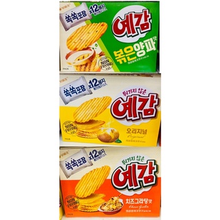 韓國好麗友 預感香烤洋芋片-原味/起司口味/洋蔥口味（非油炸）192g～204g/盒