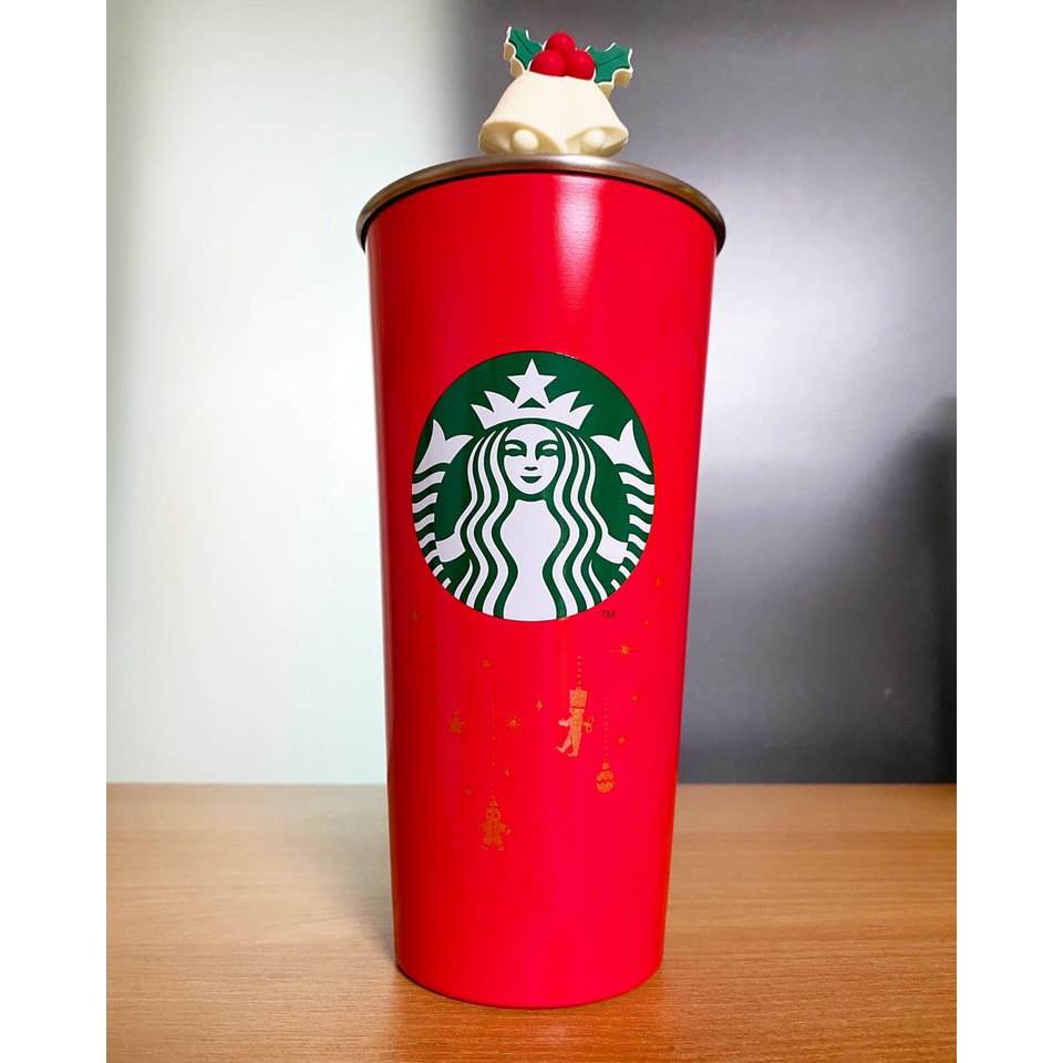 星巴克 Starbucks 韓國聖誕節限定 雙層不銹鋼。保溫杯。保冷杯 鈴噹杯蓋款