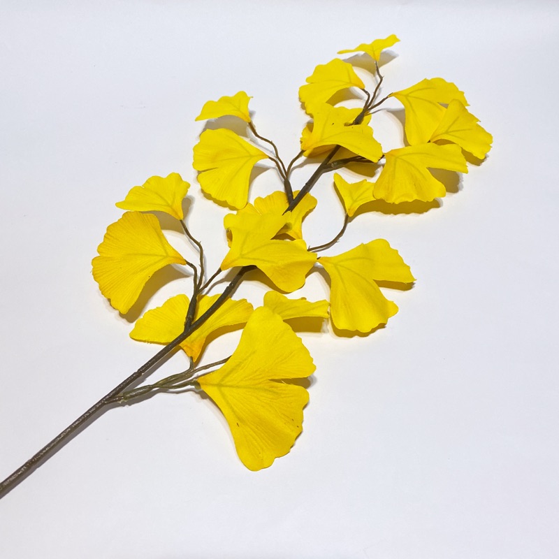 人造銀杏葉秋天銀杏黃裝飾插花佈展佈置 蝦皮購物