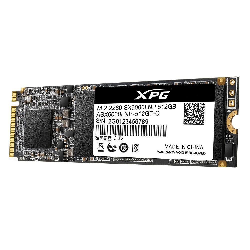 ADATA威剛 XPG SX6000 Lite 512GB M.2 2280 PCIe SSD固態硬碟(送散熱片)