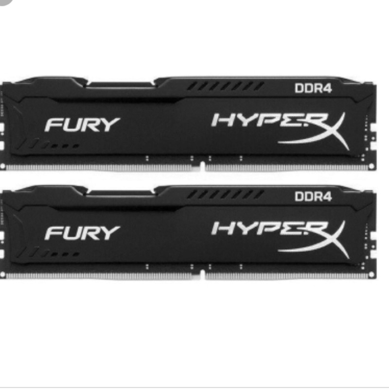 金士頓hyper fury DDR4 2400 黑色散熱片8G*2