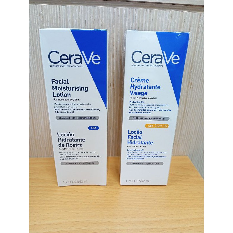 CeraVe適樂膚-日間保濕乳 SPF25 52ml /全效超級修護乳 52ml