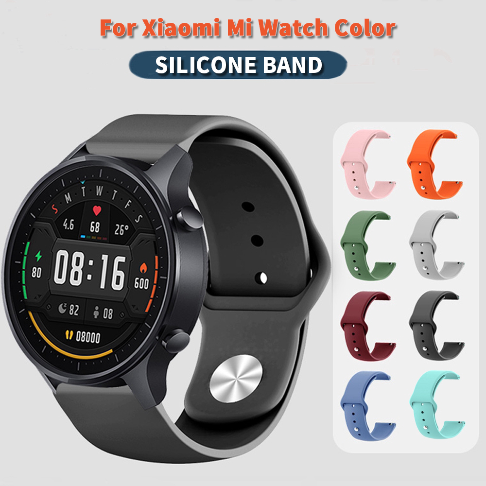 22mm硅膠錶帶 小米手錶運動版手環  適用小米手錶Xiaomi mi watch color 硅膠替換帶 手錶錶帶