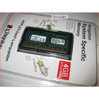JULE 3C會社-金士頓 DDR3L 1600 4GB KTA-MB1600L/4GFR/蘋果/低電壓/筆電 記憶體