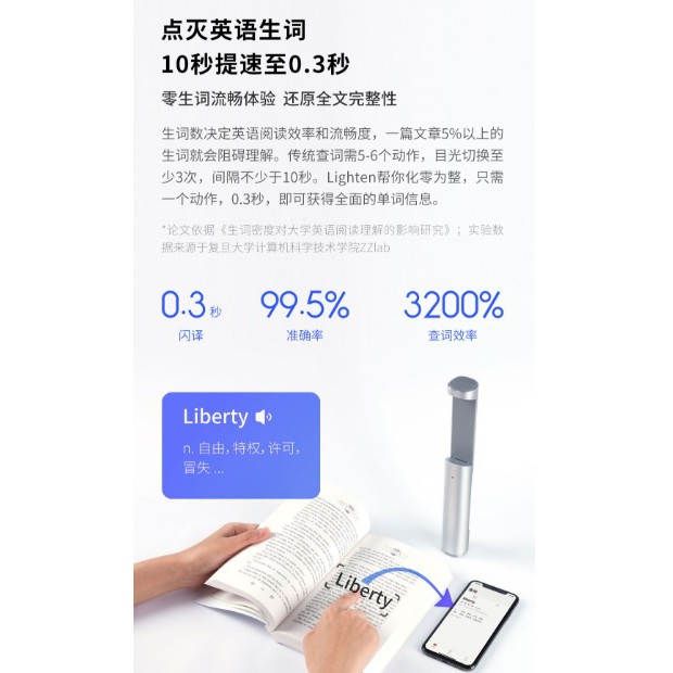 小米lighten Ai英語閱讀伴侶點讀閃譯 零障礙英語閱讀 支持多種英文材料 蝦皮購物
