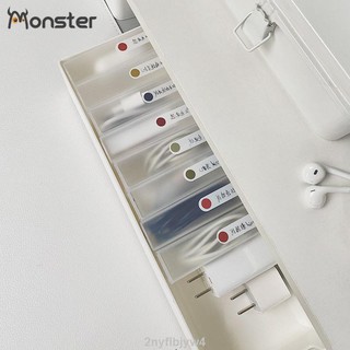 【萬家】【怪獸】 日式數據線收納盒 充電線整理盒 桌面抽屜 分隔儲物盒 透明收納櫃 DIY自由組合 文具數據線