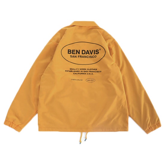 BEN DAVIS 1780000-11 OVAL COACHES JACKET 教練外套 風衣外套 (黃色) 化學原宿