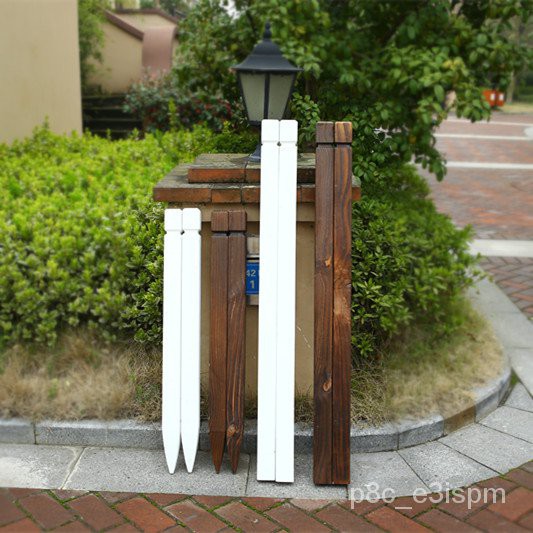 台灣熱銷 柵欄門柱 園藝立柱 方柱 木樁 碳化木防腐木 家庭園藝 花園擺設 蝦皮購物