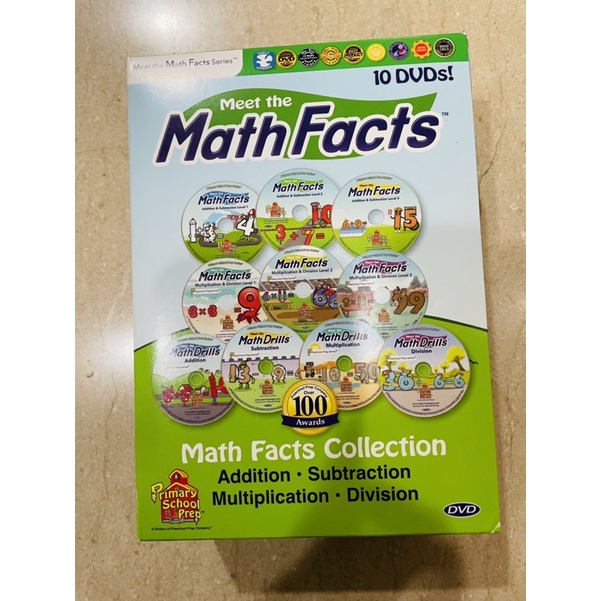 preschool prep Math facts DVD 十片