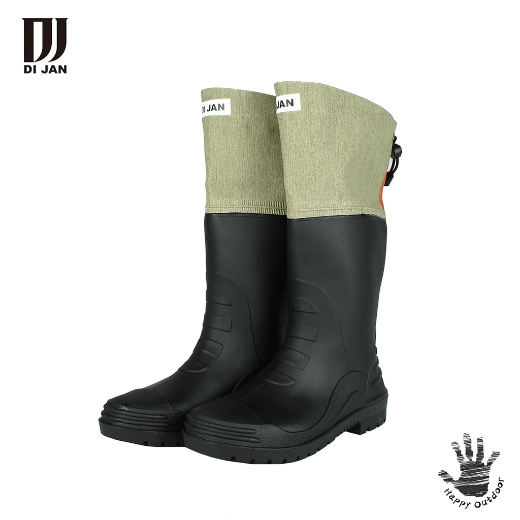 DI JAN D3束口系列 後束口設計 可摺式登山雨鞋 文青綠 D3GD2GVX SS274