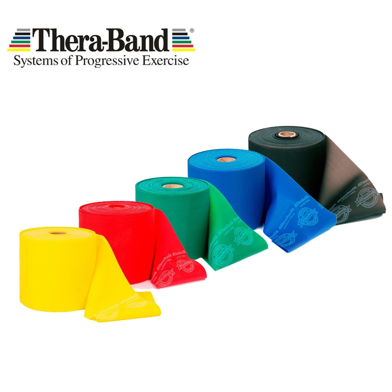 美國Thera-Band賽樂無乳膠彈力帶阻力帶力量訓練帶瑜伽瘦身拉力帶