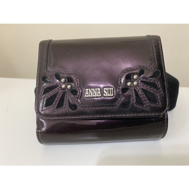 ANNA SUI 紫黑短夾