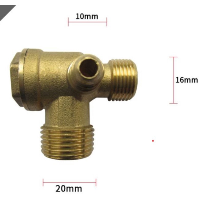 （銅製）三通單向閥/止逆閥/空壓機/零件/20*16*10