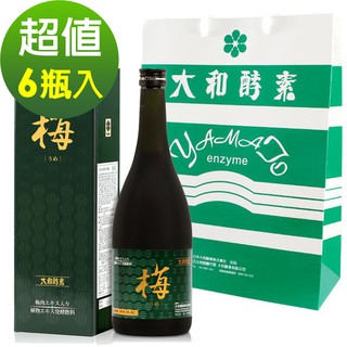 【日本原裝大和酵素】梅精酵素鹼回健康嘗鮮組(720ml*6瓶附原廠提袋*1入)