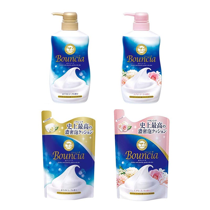 日本 COW 牛乳石鹼 Bouncia 濃密 泡沫 高保濕 沐浴乳 (罐裝/補充包)