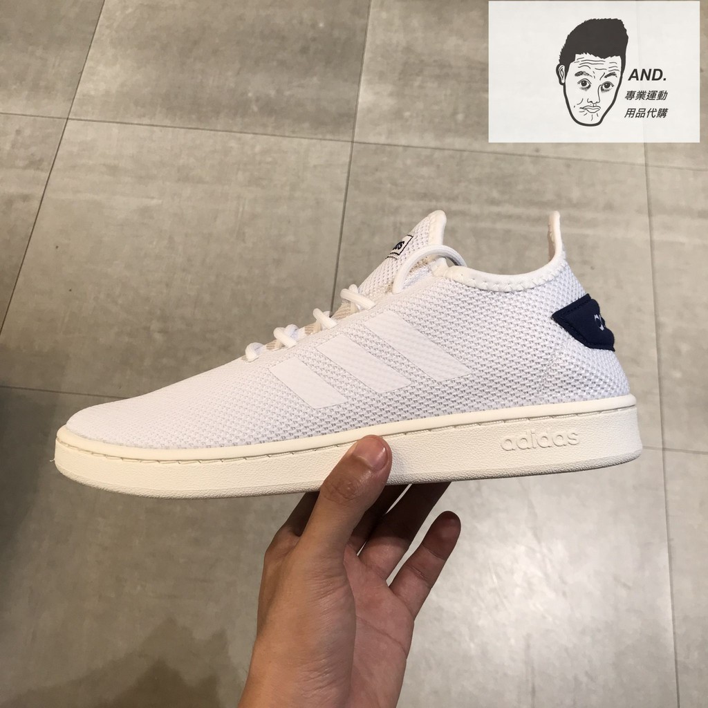 【AND.】ADIDAS COURT ADAPT 白鞋 襪套 硬底 鉤針式 穿搭 滑板 男款F36416