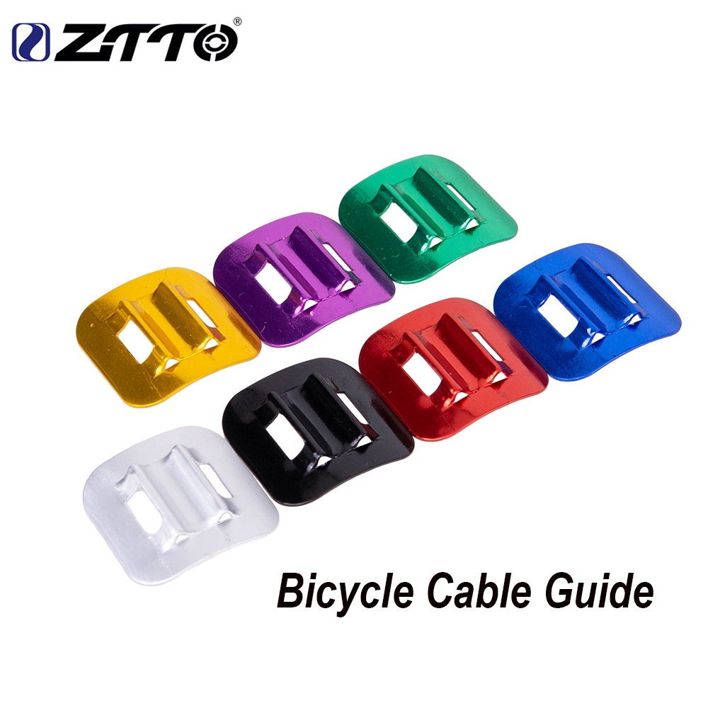 Ztto MTB 自行車鋁製電纜指南 2 個 C 型 U 型扣卡扣式製動器固定夾轉換架