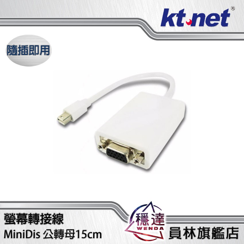 【廣鐸KTNET】MiniDis 公轉母15cm 螢幕轉接線