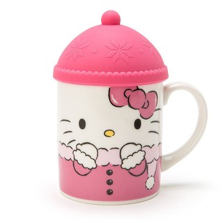 *現貨*日本三麗鷗 Hello Kitty 凱蒂貓 冬季造型 馬克杯 水杯 陶瓷杯 杯子 咖啡杯 附蓋 帽子