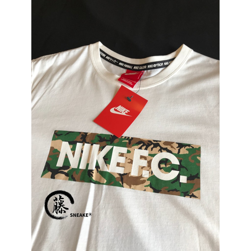 【老藤代購】全新現貨 Nike FC 白 綠 迷彩 T-Shirt  Logo 短袖 T恤 短T TEE 日本限定