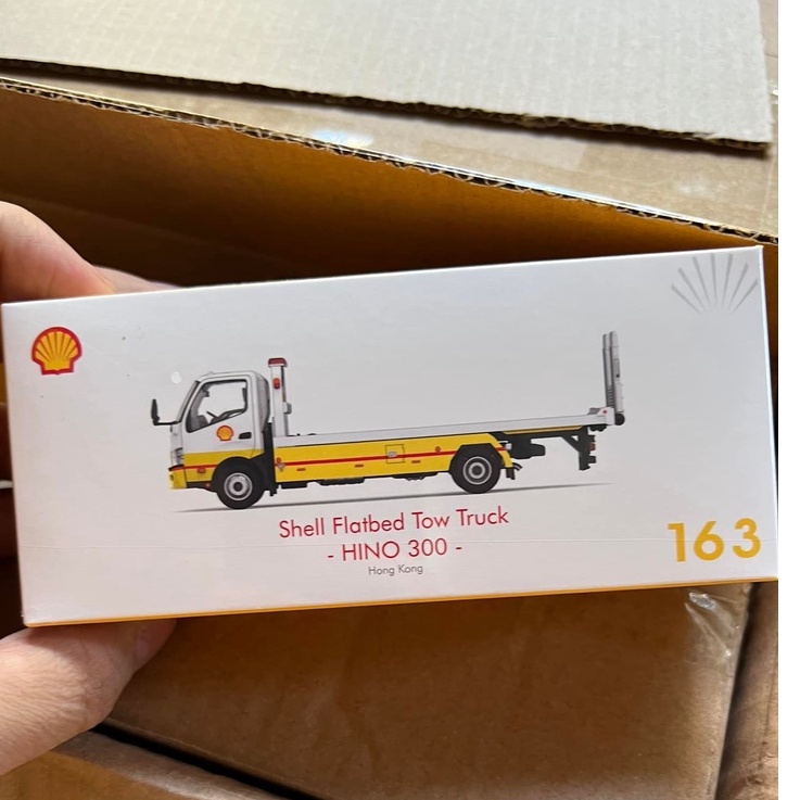 小賈車庫 Tiny 微影合金車仔日野300 Shell 平板拖車163 163 殼牌shell 拖車 蝦皮購物