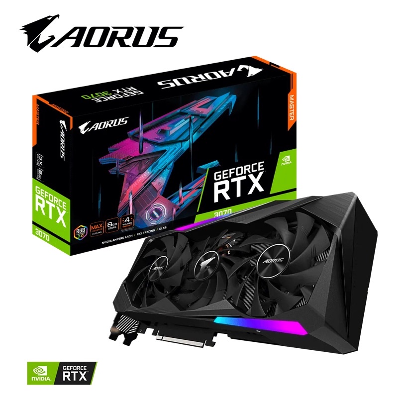 限自取 技嘉 AORUS GeForce RTX™ 3070 MASTER 8G (rev. 2.0) 顯示卡