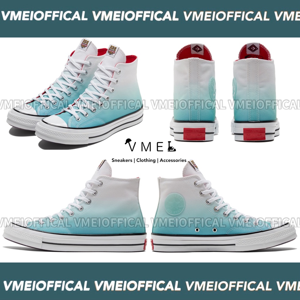 【VMEI】Converse Chuck 70 Hi CNY水虎系列 漸層 高筒帆布鞋 白湖水綠藍173127C男段女段