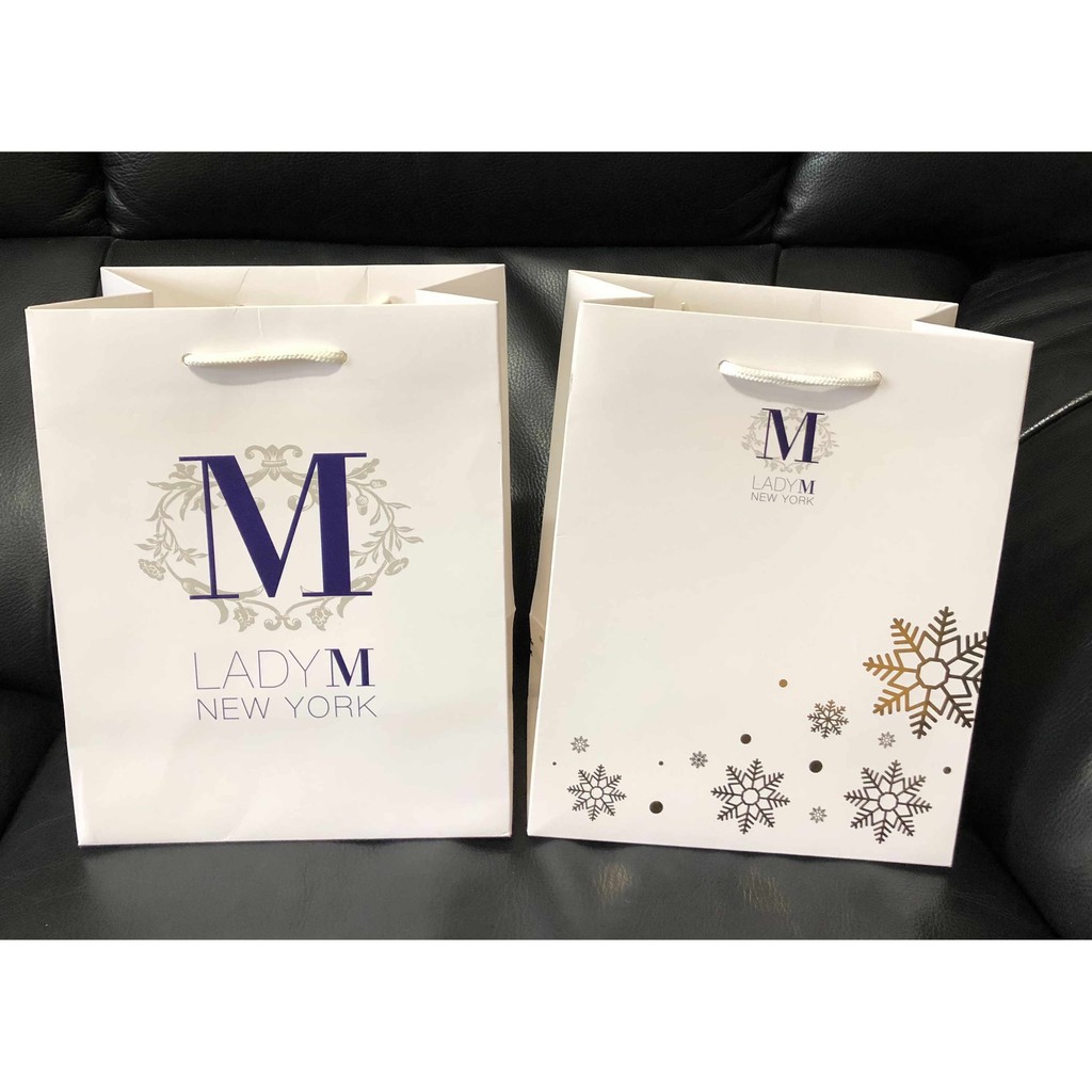 Lady M美國精品甜點正版紙袋/手提袋/禮物袋/禮品袋/包裝袋/購物袋