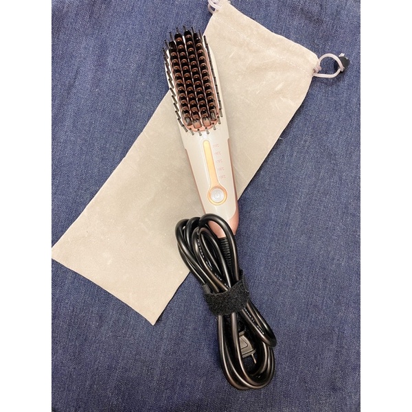 （下殺6折）Anqueen QA-N17B 溫控帶線魔髮造型梳 捲髮器 直髮器 電棒捲 直捲兩用