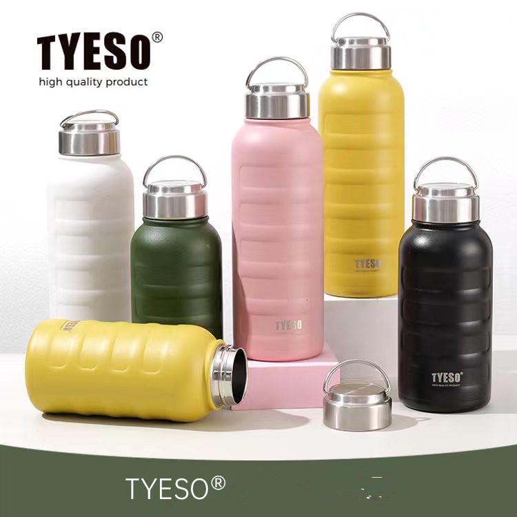 Tyeso不倒翁保溫瓶大容量運動水壺便攜學生高顏值304不銹鋼1000ml/750ml