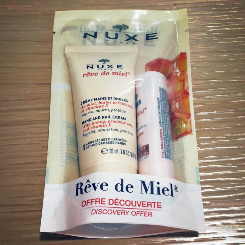 NUXE 黎可詩 蜂蜜護唇膏4g/ 蜂蜜手甲護理霜30ml