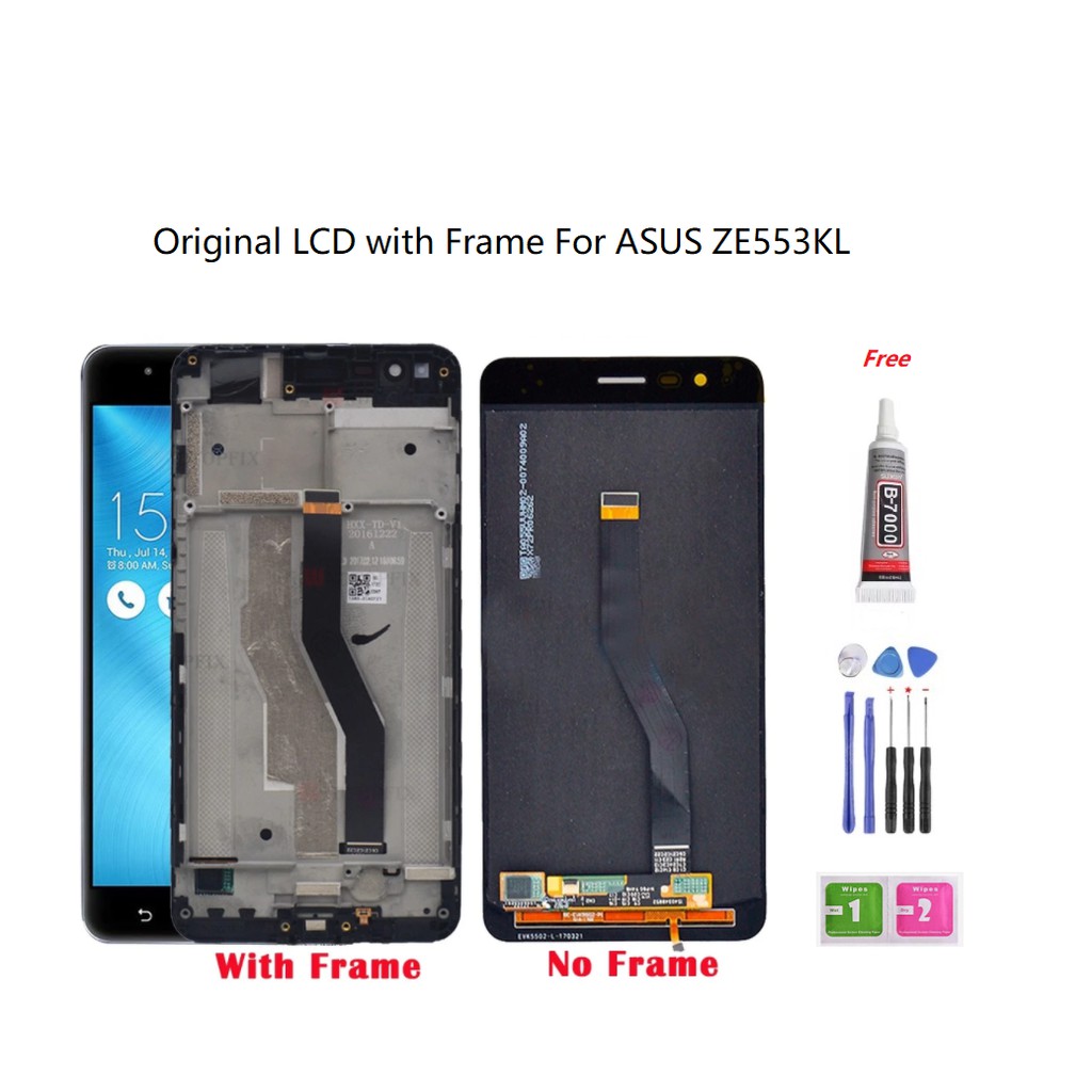原廠AMOLED帶框總成j兼容華碩 ASUS ZenFone 3 Zoom ZE553KL Z01HDA螢幕總成 液晶螢
