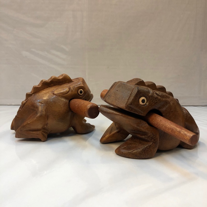 蛙鳴木魚 蛙鳴玩具 4號（約12×7公分） 蛙鳴刮棒 青蛙木魚 復古 交換禮物 懷舊 娛樂 送禮 收藏