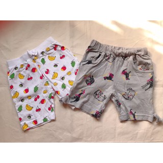 二手#日本購入女童水果&動物短褲#80CM