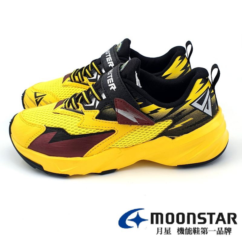 【米蘭鞋都】日本月星 Moonstar (童) 炫技者 雷電系列 輕量 透氣 運動鞋 防臭 止滑 SK00063 黃