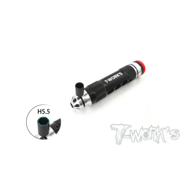 上手遙控模型  现货 T-WORKS TT-059-H5.5 L型六角套筒5.5mm T-WORK'S