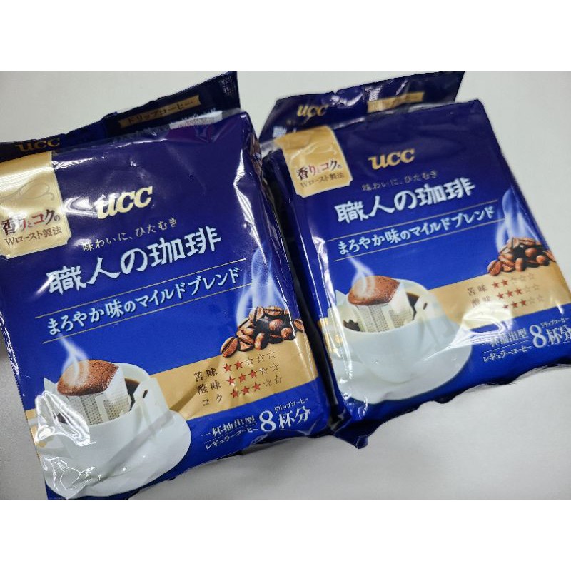 出清 日本製 UCC 濾掛式咖啡  職人柔和綜合便利沖 7g 8包/袋