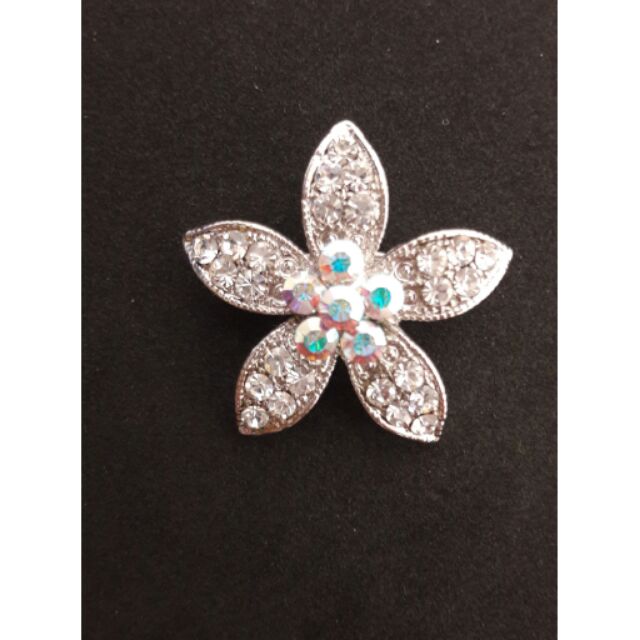 星型胸針花朵飾品五彩鑽白鑽珠寶捧花 蝦皮購物