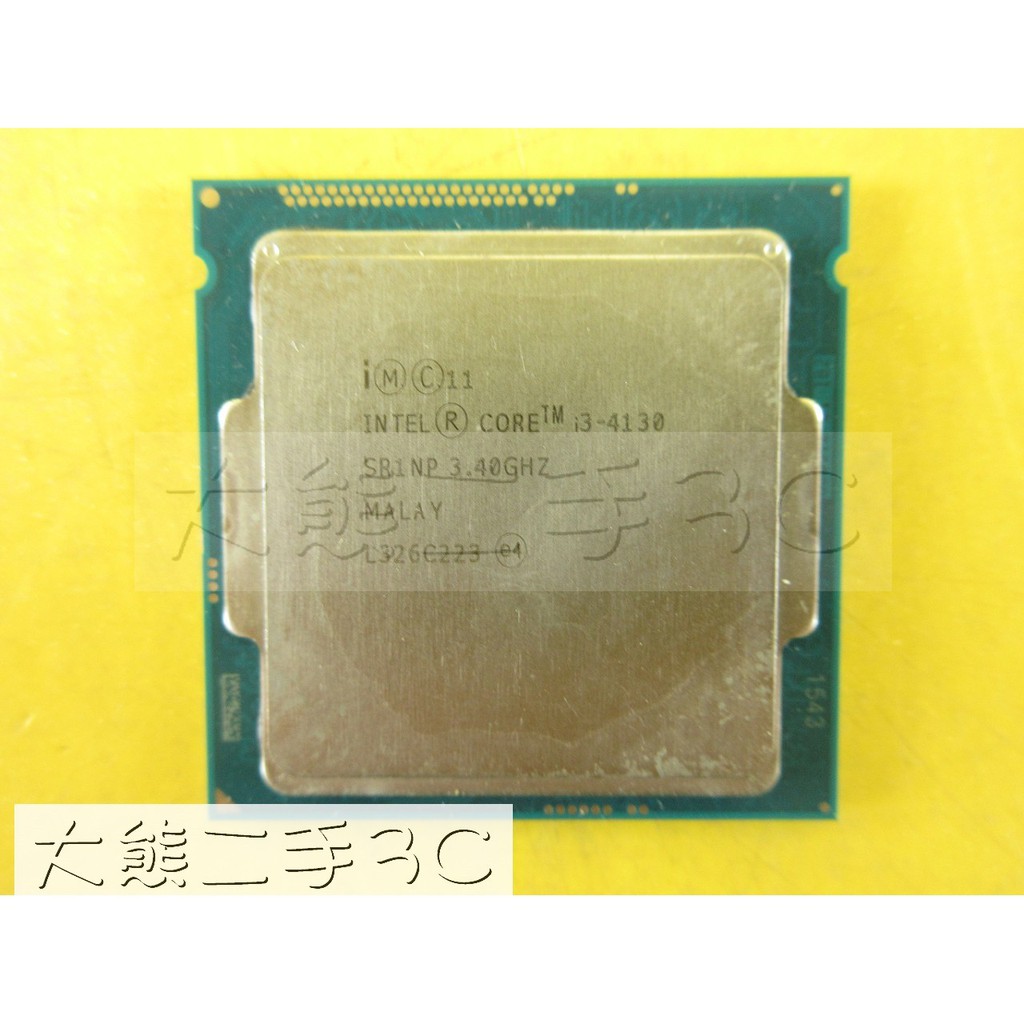 【大熊二手3C】CPU-1150 Core i3-4130 3.40G 3M 5 GT/s SR1NP-2C4T