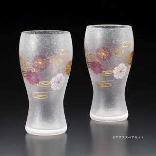 現貨 日本製 aderia 粉櫻花 啤酒杯｜杯子 玻璃杯 水杯 酒杯 禮盒 送禮 酒杯 石塚硝子 富士通販