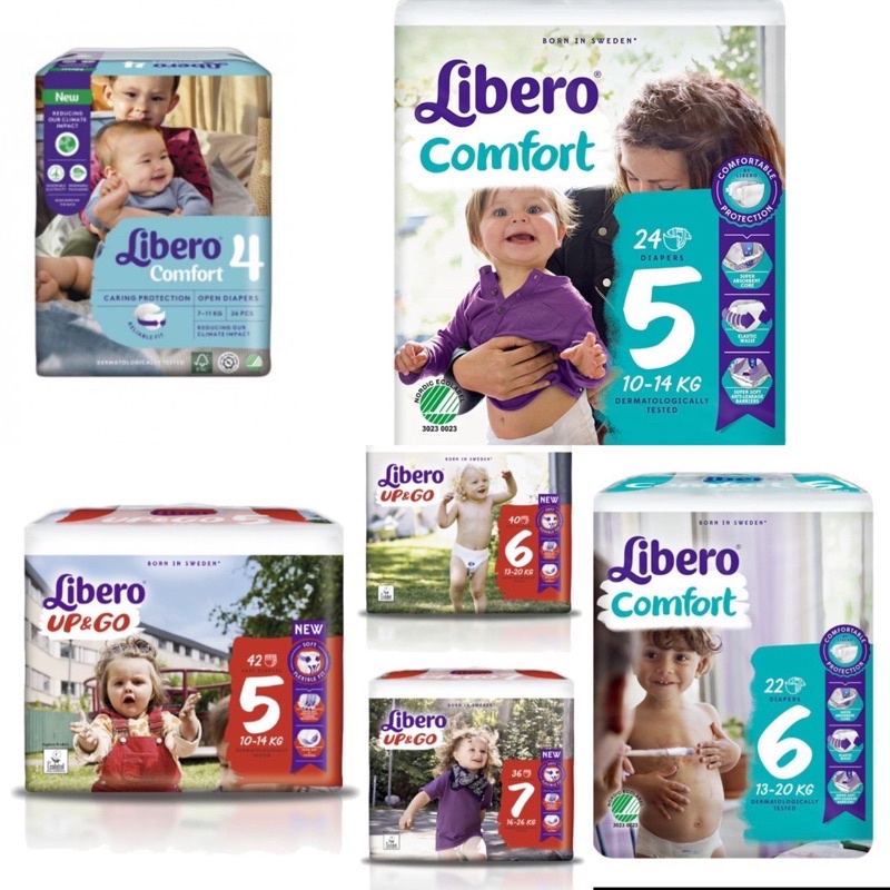 麗貝樂Libero Comfort紙尿褲（4、5、6)、敢動褲