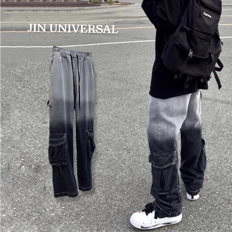 【JIN】🇰🇷韓國 JIN UNIVERSAL 漸層水洗口袋牛仔褲 渲染 漸層 水洗 牛仔牛仔長褲