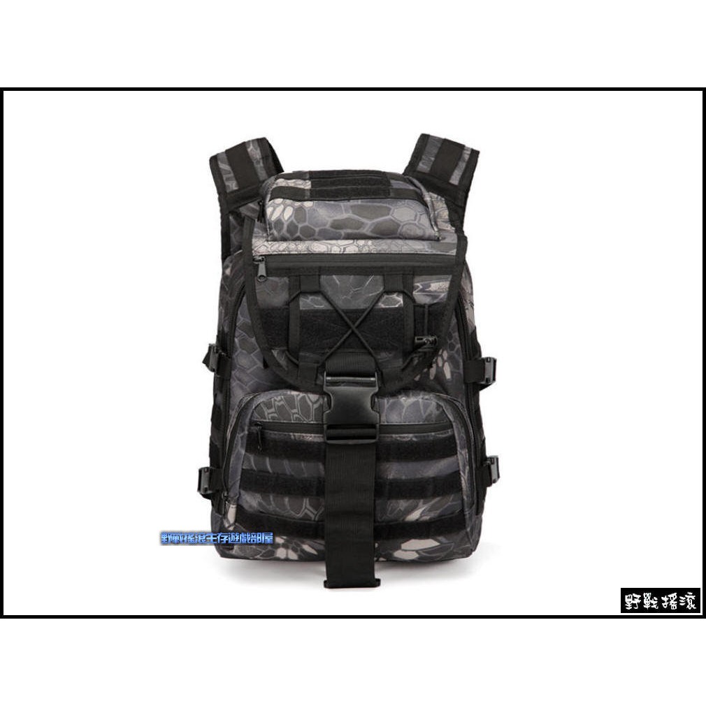 【野戰搖滾-生存遊戲】美軍 X7 戰術電腦背包【黑色蛇紋迷彩】勤務背包登山背包黑蟒迷彩背包電腦背包行軍背包