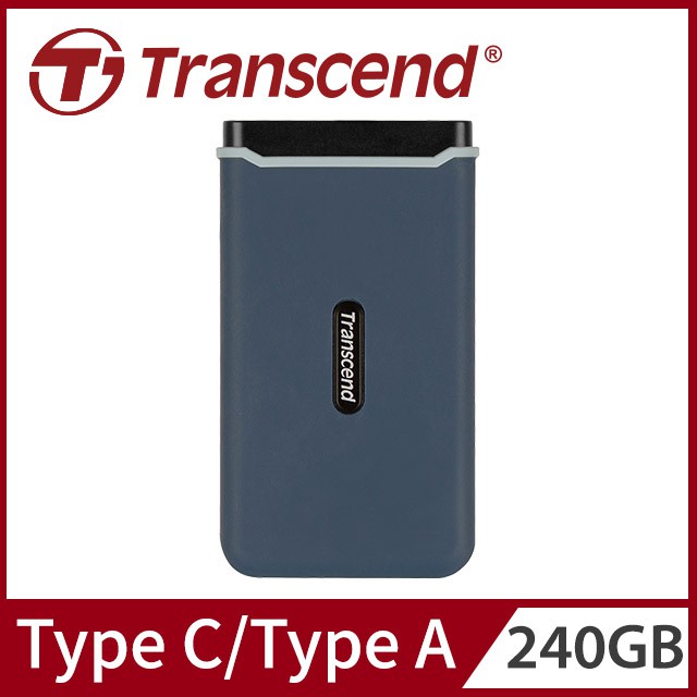 Transcend 創見 240GB ESD350C 軍規防震 SSD USB3.1/Type C 雙介面行動固態硬碟