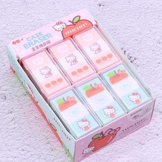 [最愛文具控]一正Hello Kitty 2B橡皮擦可愛方形蘋果盒裝橡皮擦