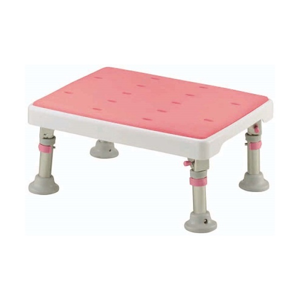 【海夫健康生活館】HEF 日本Richell 可收摺不銹鋼浴室椅凳-軟墊型 粉色(RFA49791)