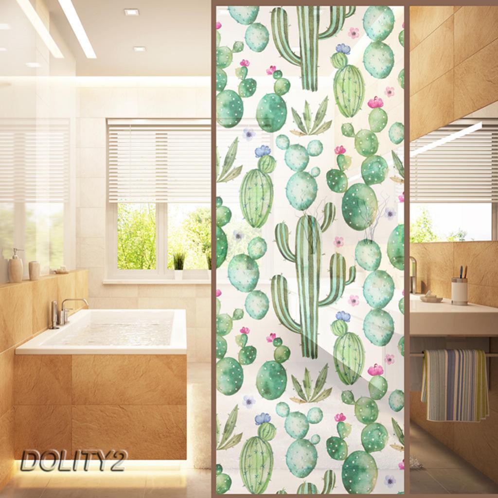 Dolity2 熱帶風格染色窗口膜隱私磨砂玻璃貼紙1 58cm 1 蝦皮購物