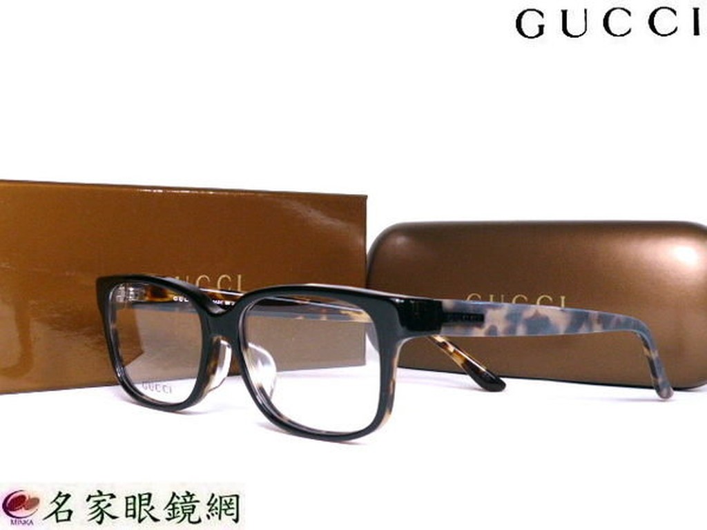 《名家眼鏡》GUCCI 特殊鏡腳霧面雙色膠框 GG-9086J  4ZM【台南成大店 】