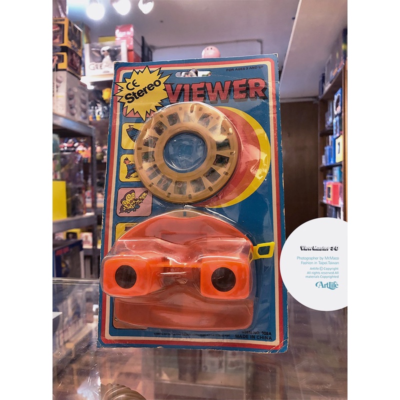 Artlife ㊁  3D View Master VINTAGE CE STEREO 80s 幻燈片 經典 兒童玩具機