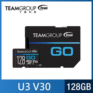 TEAM十銓 GO 4K Micro SDXC 128GB UHS-I 運動攝影記憶卡 GoPro